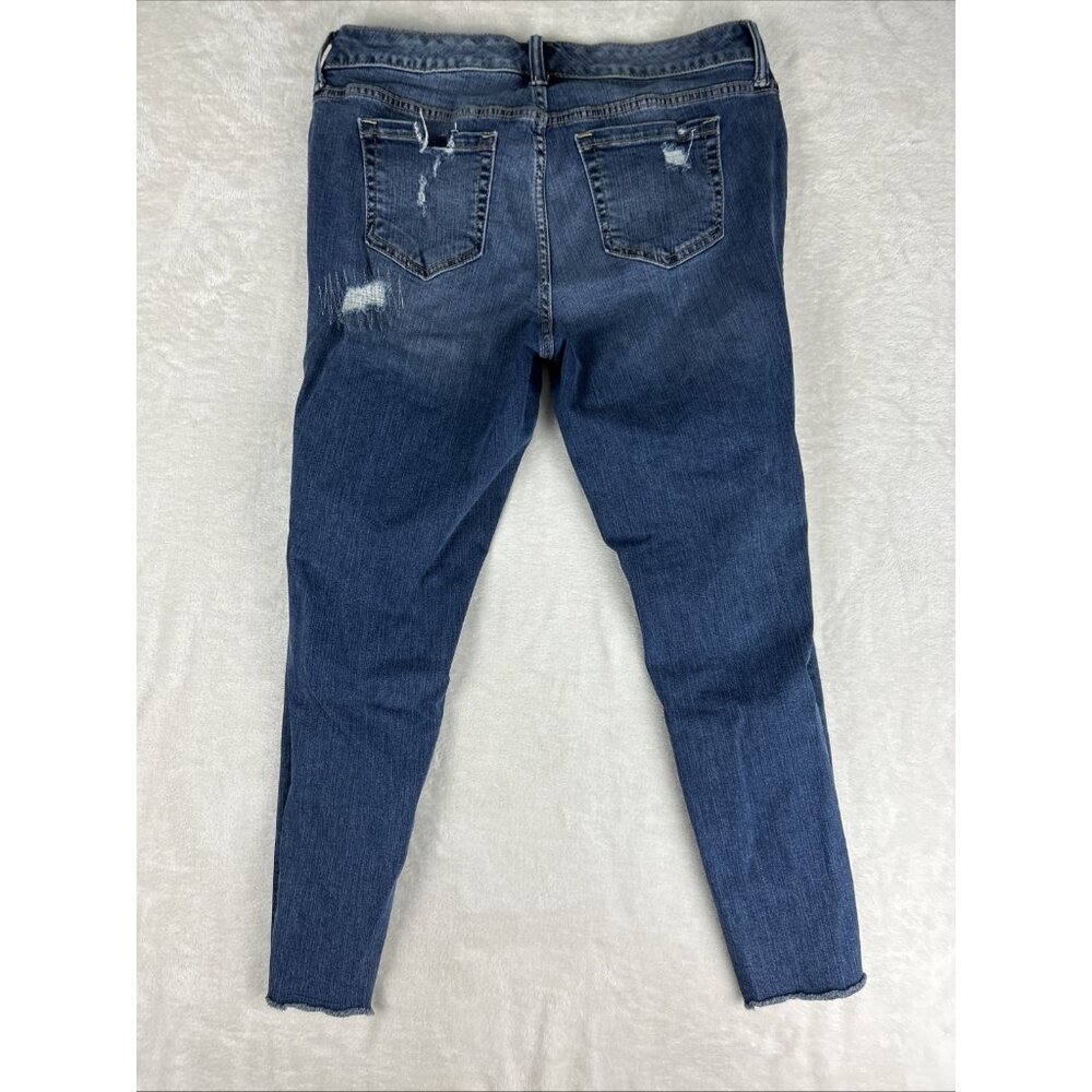 Torrid Womens Boyfriend Med Wash Denim Distressed Jeans Sz 10 Blue - Picture 9 of 12
